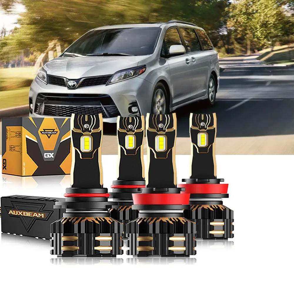 For 2020 Toyota Sienna 9005 D4s Led Headlight Bulbs Bundle 12