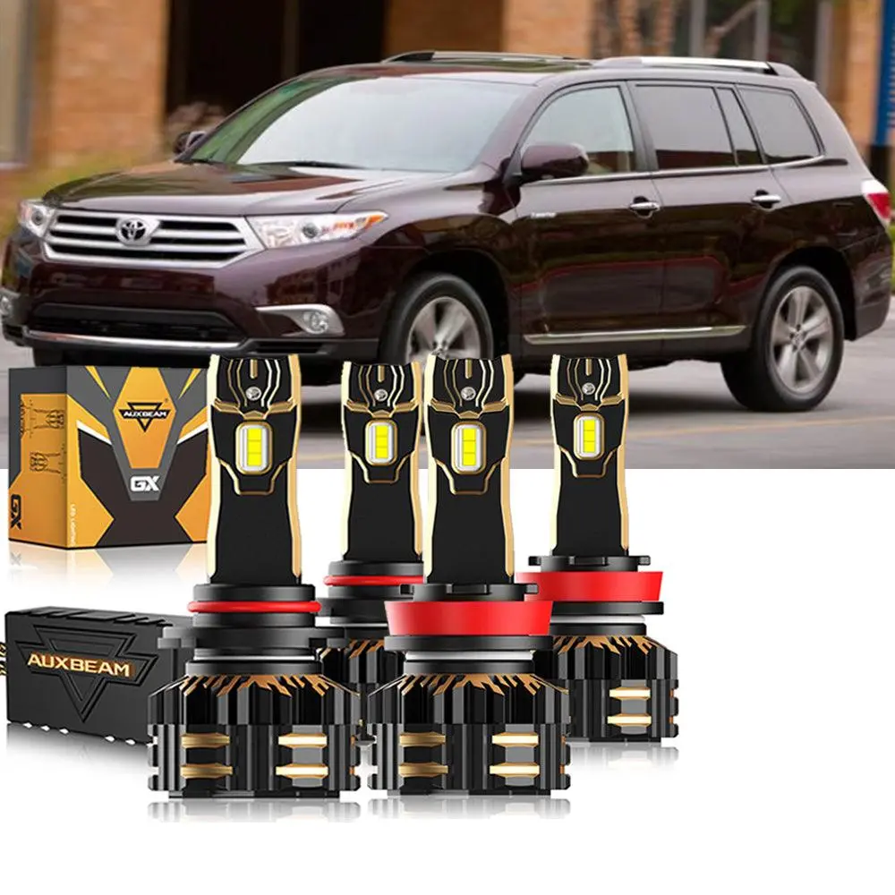 For 2011-2013 Toyota Highlander 9005 H11 Led Headlight Bulbs Bundle 1
