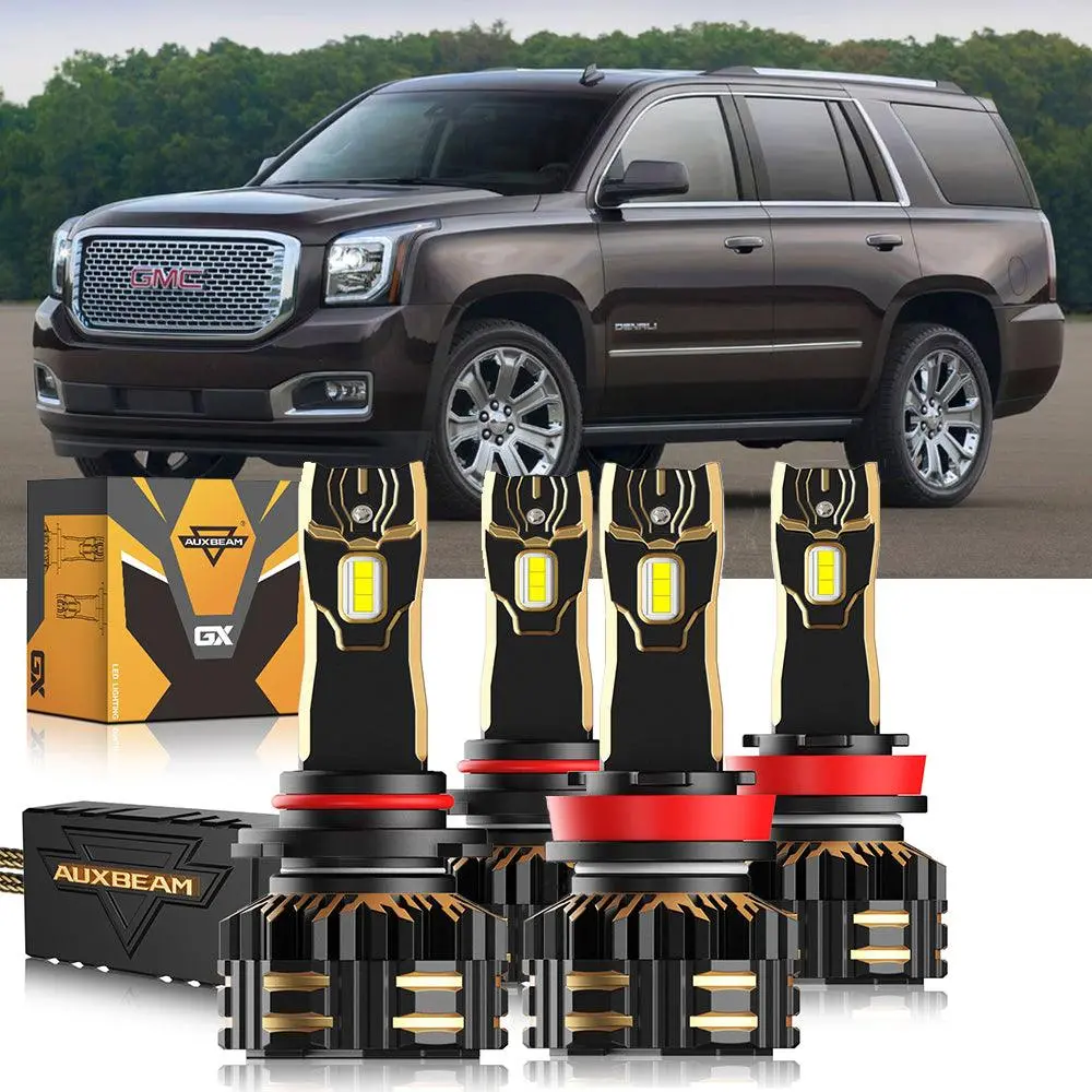 For 2015-2016,2019 Gmc Yukon Xl Halogen 9005 H11 Led Headlight Bulbs Bundle 1