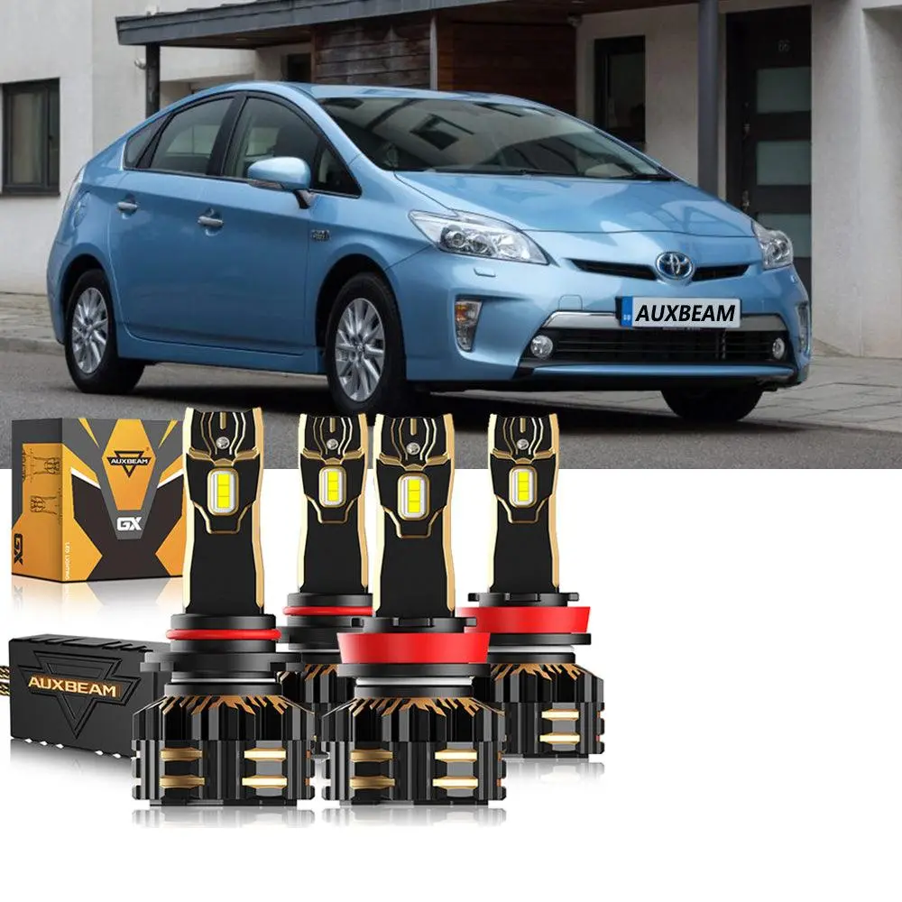 For 2012-2015 Toyota Prius Plug-In 9005 H11 Led Headlight Bulbs Bundle 13