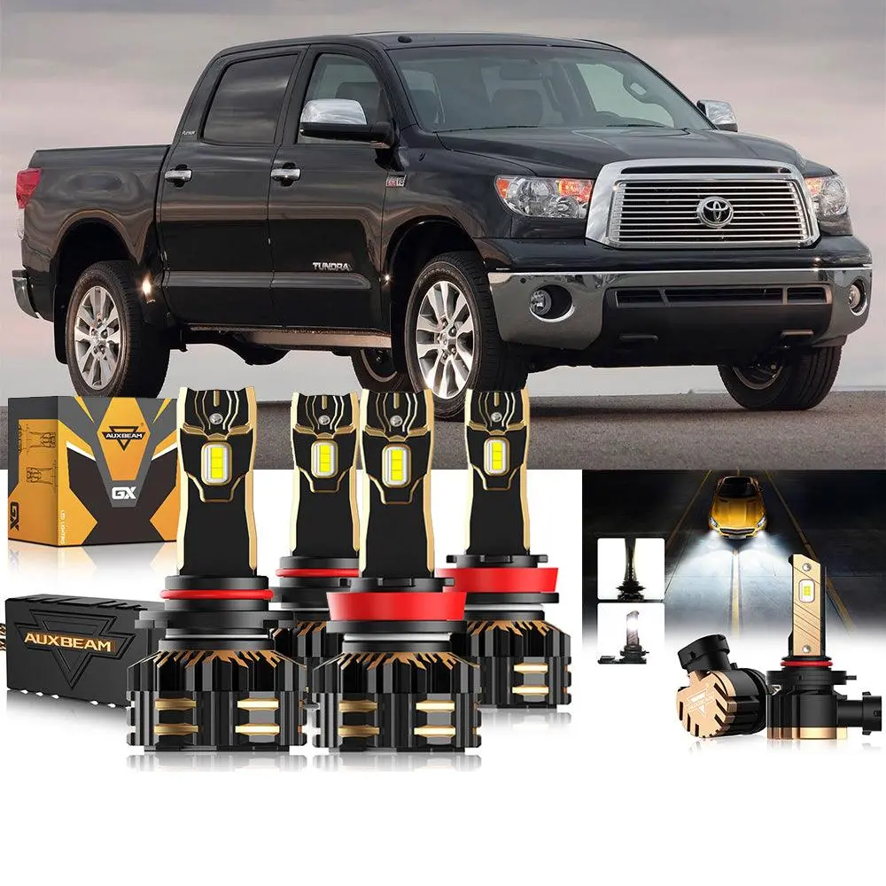 For 2007-2013 Toyota Tundra 9005 H11 Led Headlight Bulbs Bundle 1