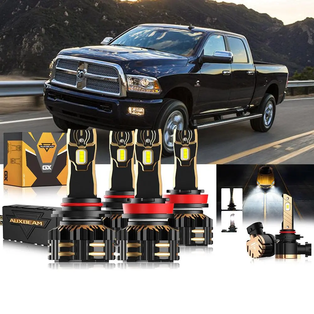 For 2013-2015 Ram 2500 (Without Projector-Type Headlights) 9005 H11 Led Headlight Bulbs Bundle 13
