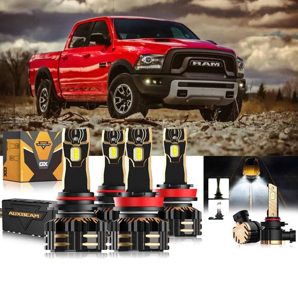 For 2016-2017 Ram 1500 ( Without Projector-Type Headlights) 9005 H11 Led Headlight Bulbs Bundle 12