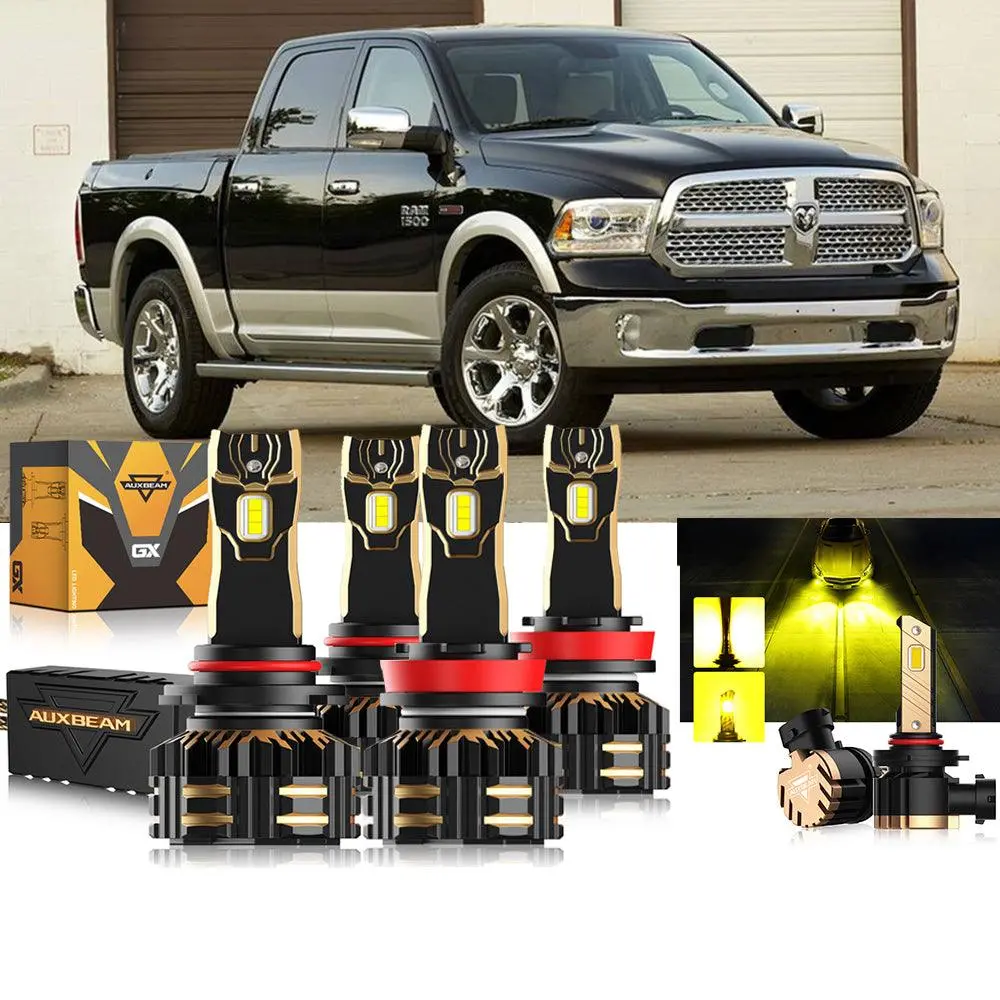 For 2014 Ram 1500 (Without Projector-Type Headlights) 9005 H11 Led Headlight Bulbs Bundle 11