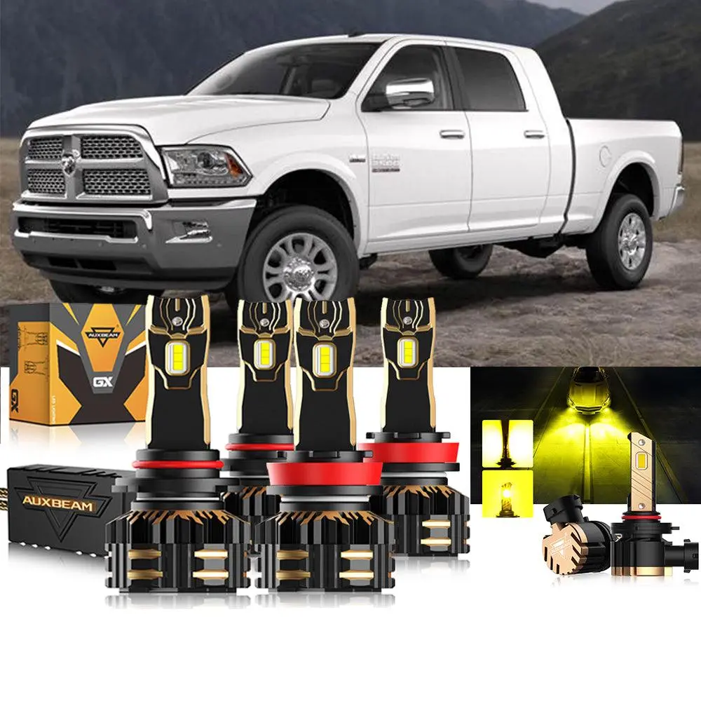 For 2018-2019 Ram 2500 (Without Projector-Type Headlights) 9005 H11 Led Headlights Bulbs Bundle 11
