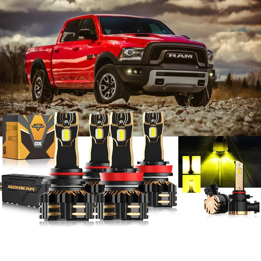 For 2016-2017 Ram 1500 ( Without Projector-Type Headlights) 9005 H11 Led Headlight Bulbs Bundle 13