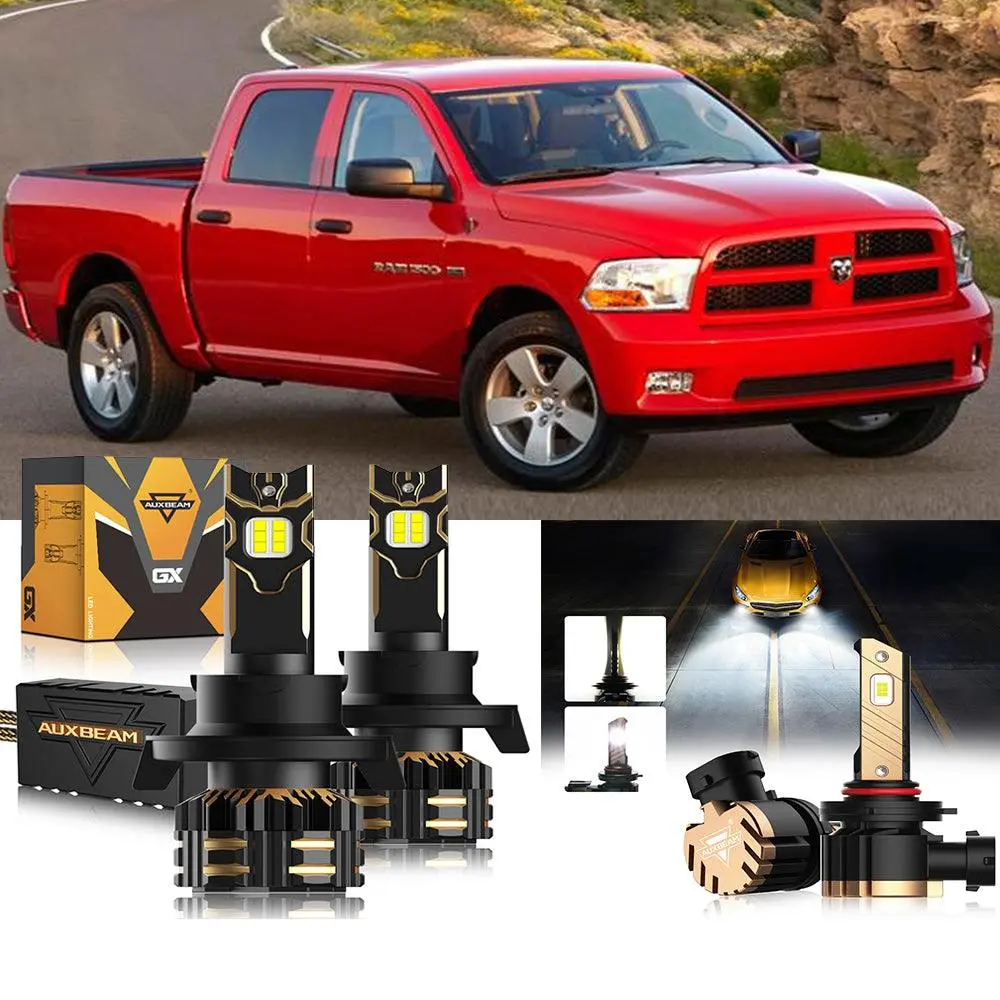 For 2011-2012 Ram 1500 (With 2 Headlamps) H13 Led Headlight Bulbs Bundle 1