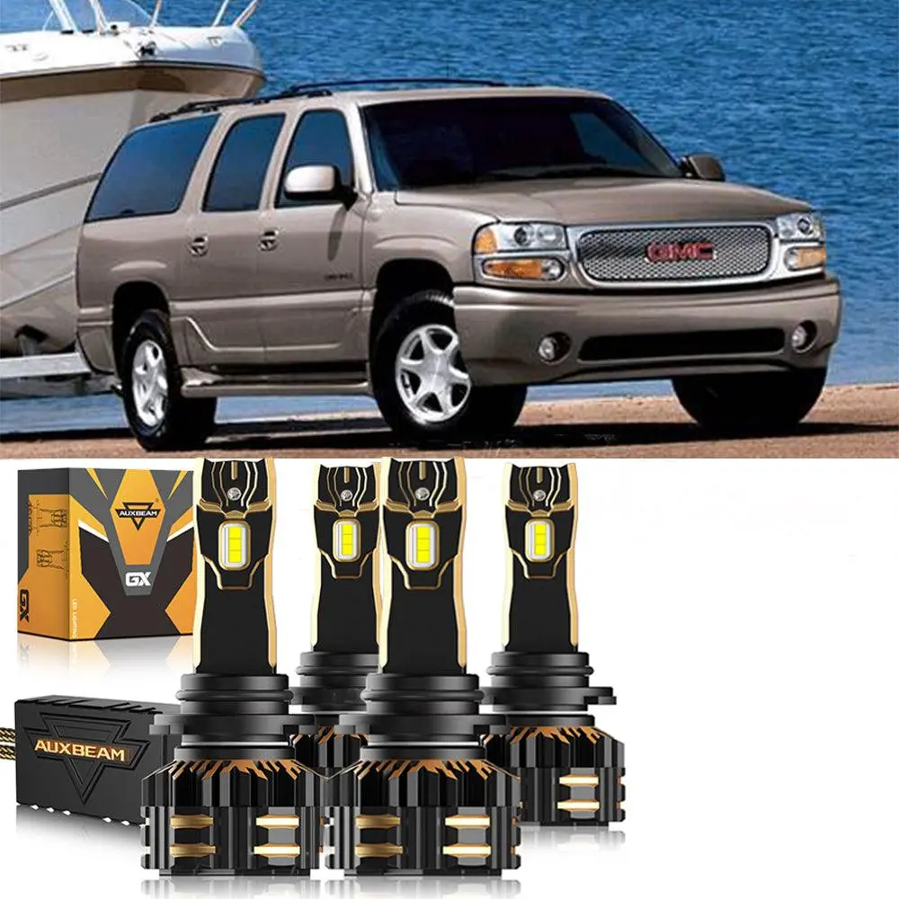 For 2002-2006 Gmc Yukon 9005 9006 Led Headlight Bulbs Bundle 11