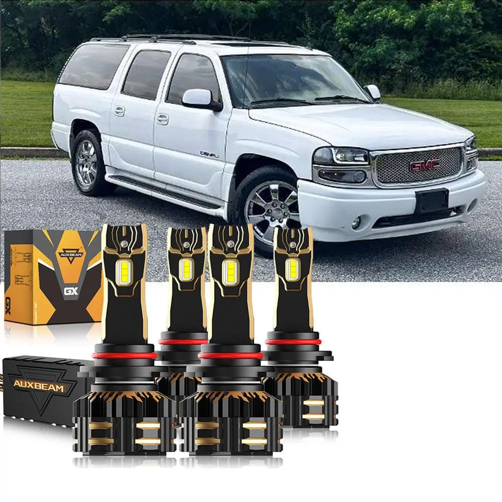 For 2002-2006 Gmc Yukon Xl 1500 9005 9006 Led Headlight Bulbs Bundle 2