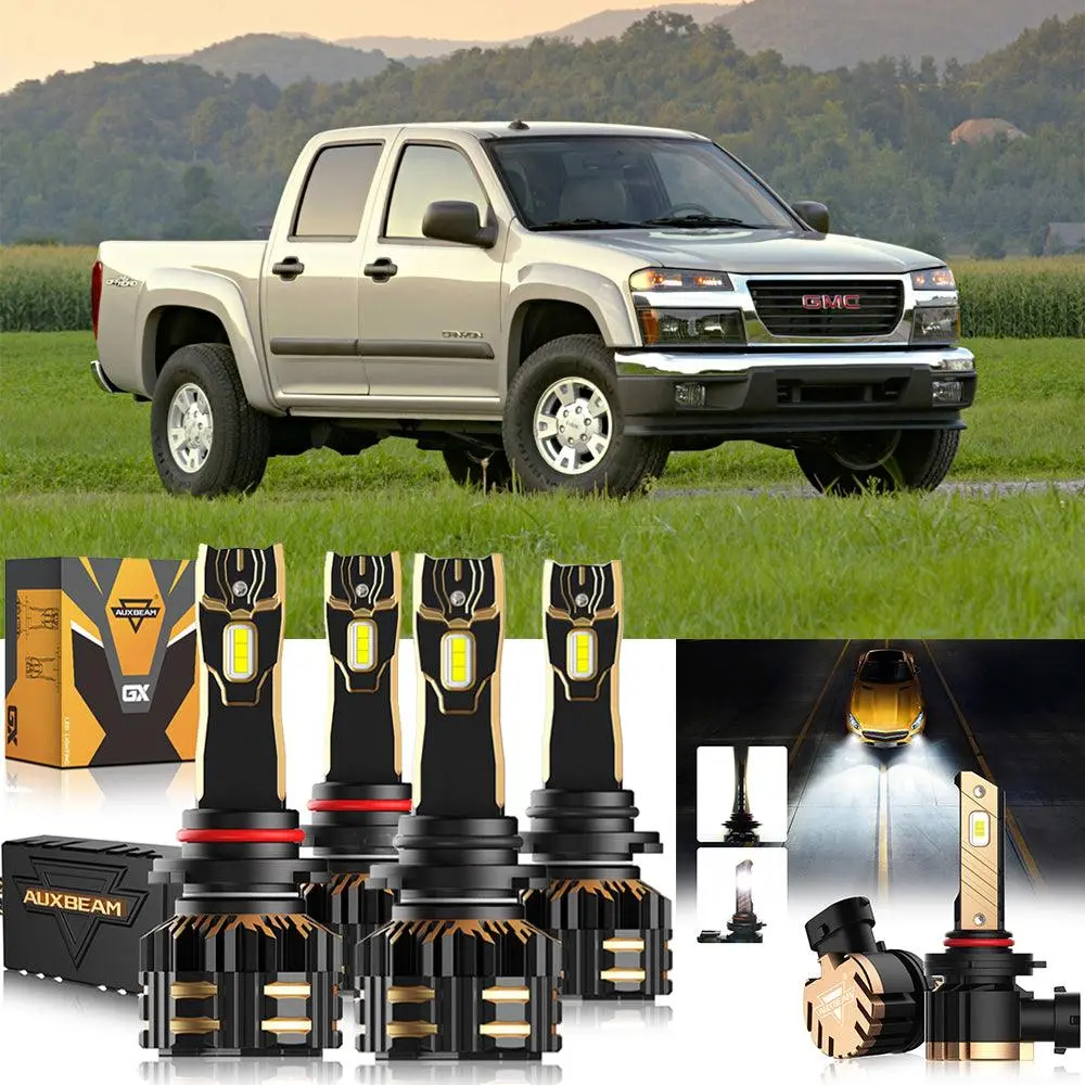 For 2004-2012 Gmc Canyon 9005 9006 Led Headlight Bulbs Bundle 1