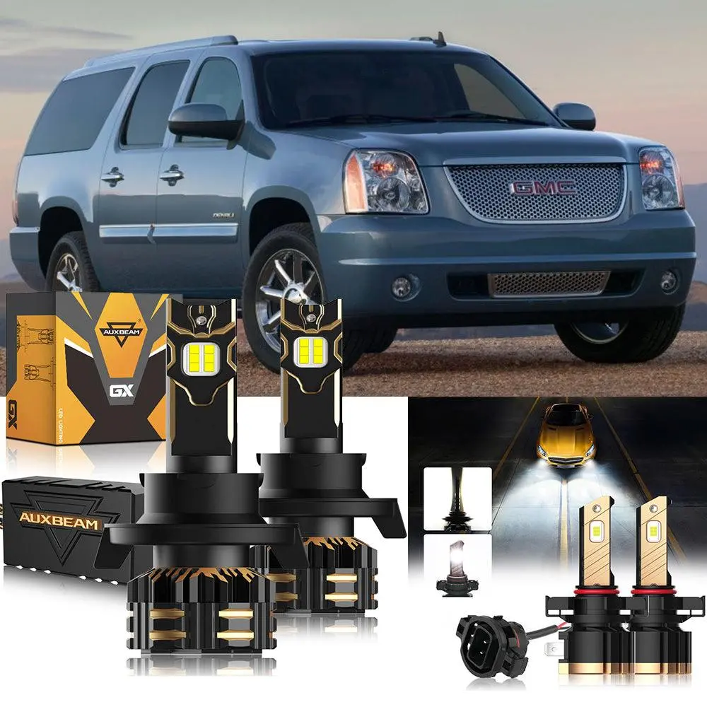 For 2007-2014 Gmc Yukon Xl 1500 H13 Led Headlight Bulbs Bundle 2