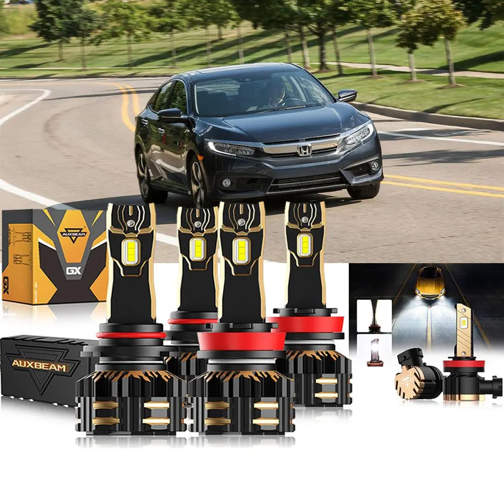 For 2016-2020 Honda Civic 9005 H11 Led Headlight Bulbs Bundle 1