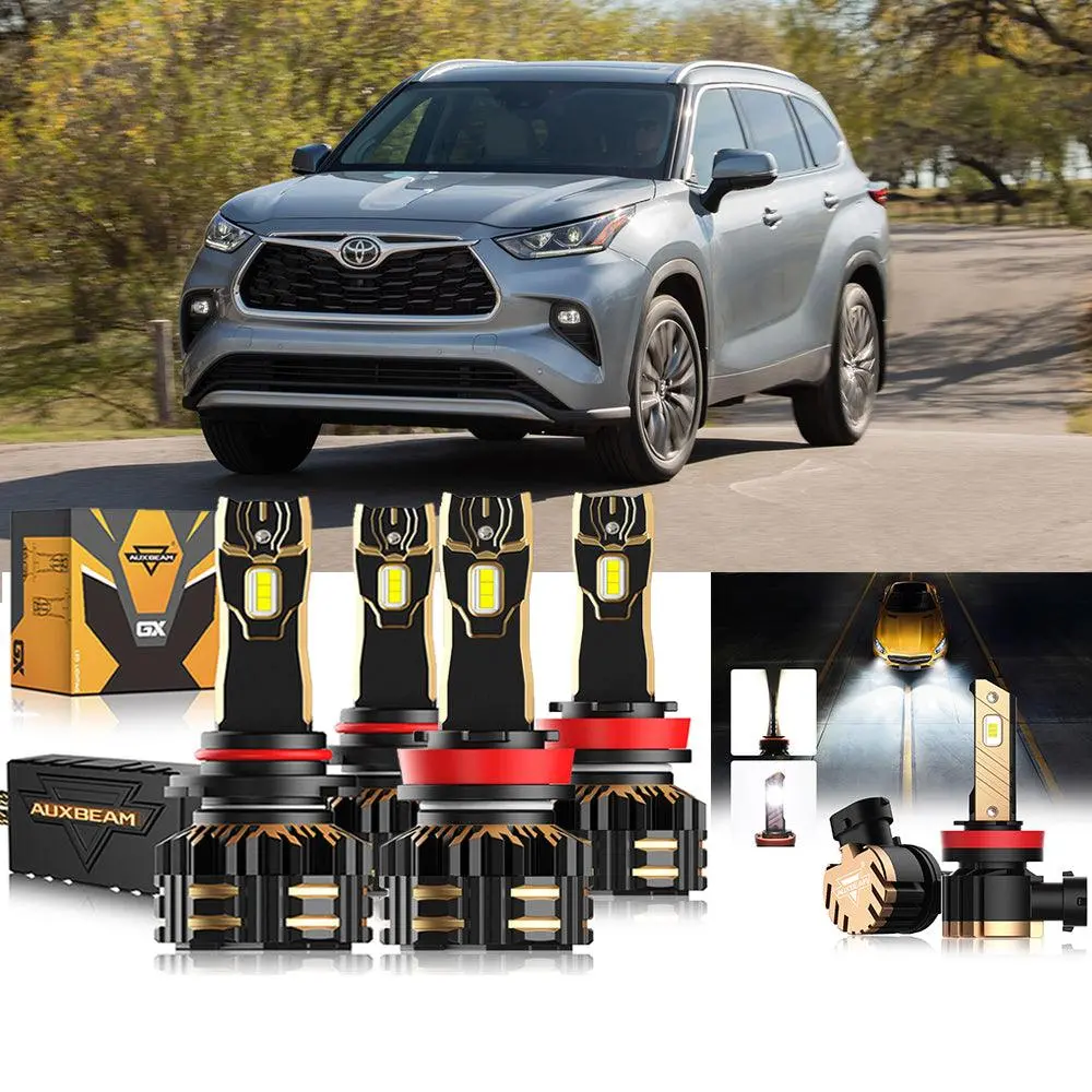 For 2014-2020 Toyota Highlander 9005 H11 Led Headlight Bulbs Bundle 1
