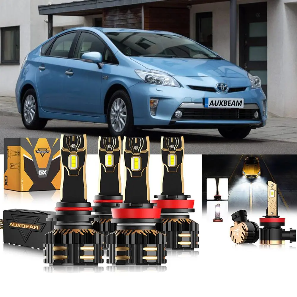 For 2012-2015 Toyota Prius Plug-In 9005 H11 Led Headlight Bulbs Bundle 1