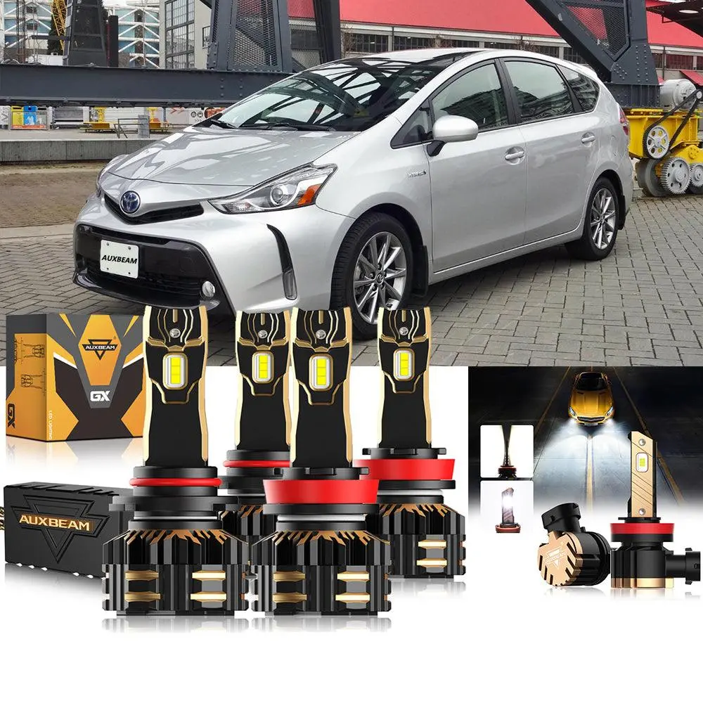 For 2012-2018 Toyota Prius V 9005 H11 Led Headlight Bulbs Bundle 1