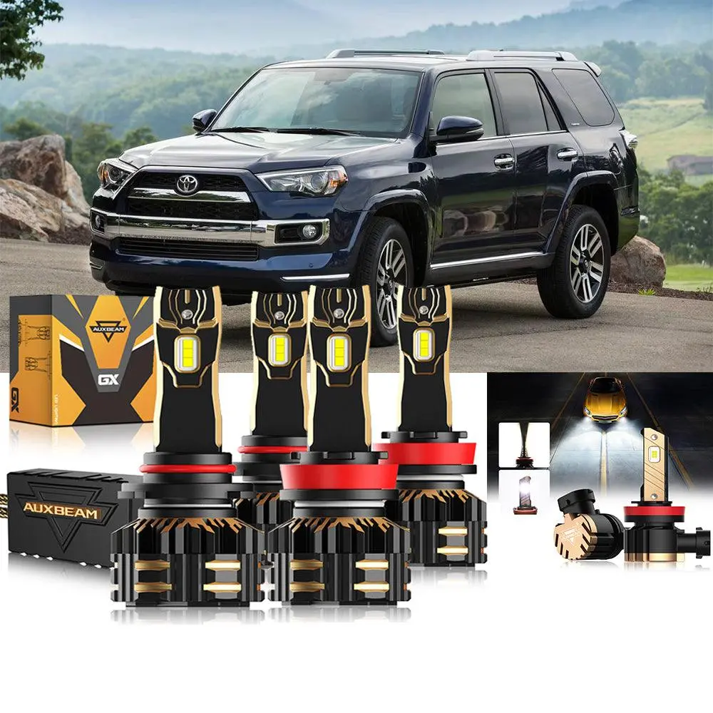 For 2010-2020 Toyota 4Runner 9005 H11 Led Headlight Bulbs Bundle 1