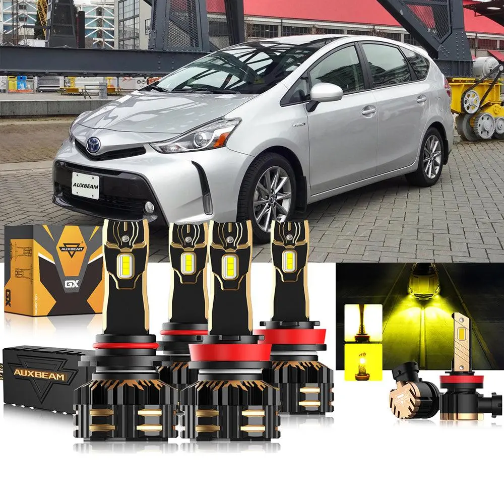 For 2012-2018 Toyota Prius V 9005 H11 Led Headlight Bulbs Bundle 11