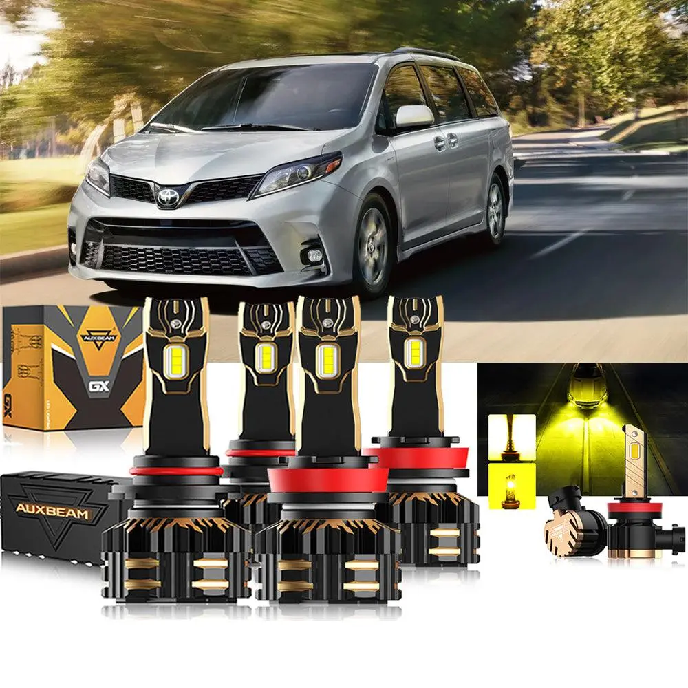For 2020 Toyota Sienna 9005 D4s Led Headlight Bulbs Bundle 11