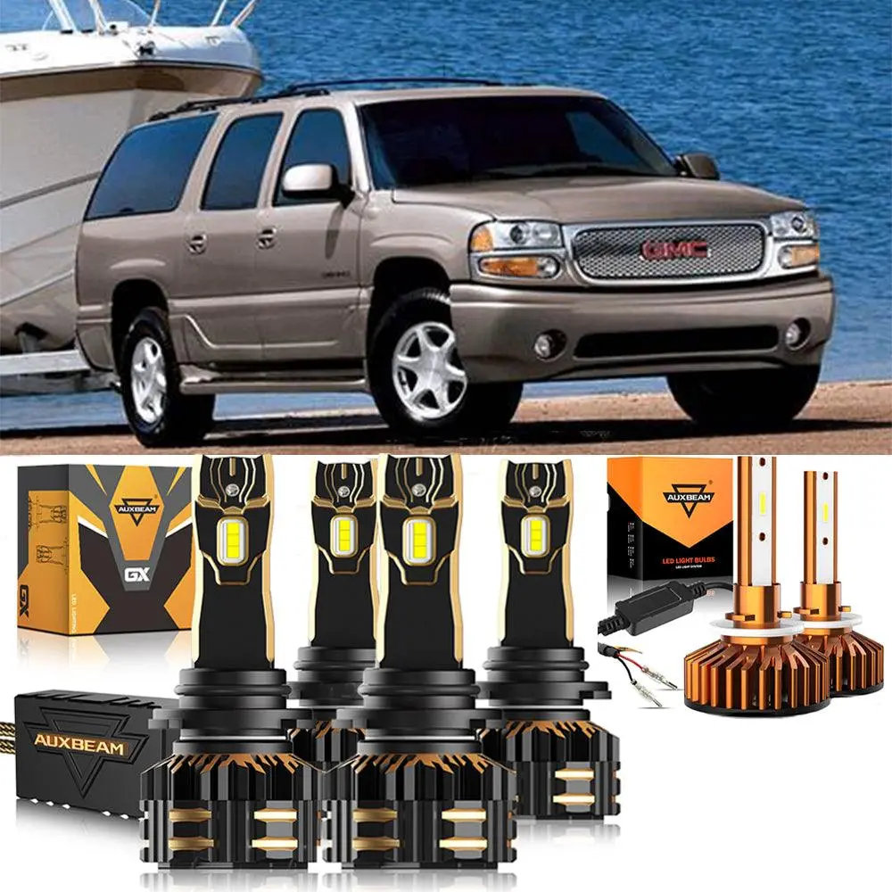 For 2002-2006 Gmc Yukon 9005 9006 Led Headlight Bulbs Bundle 1