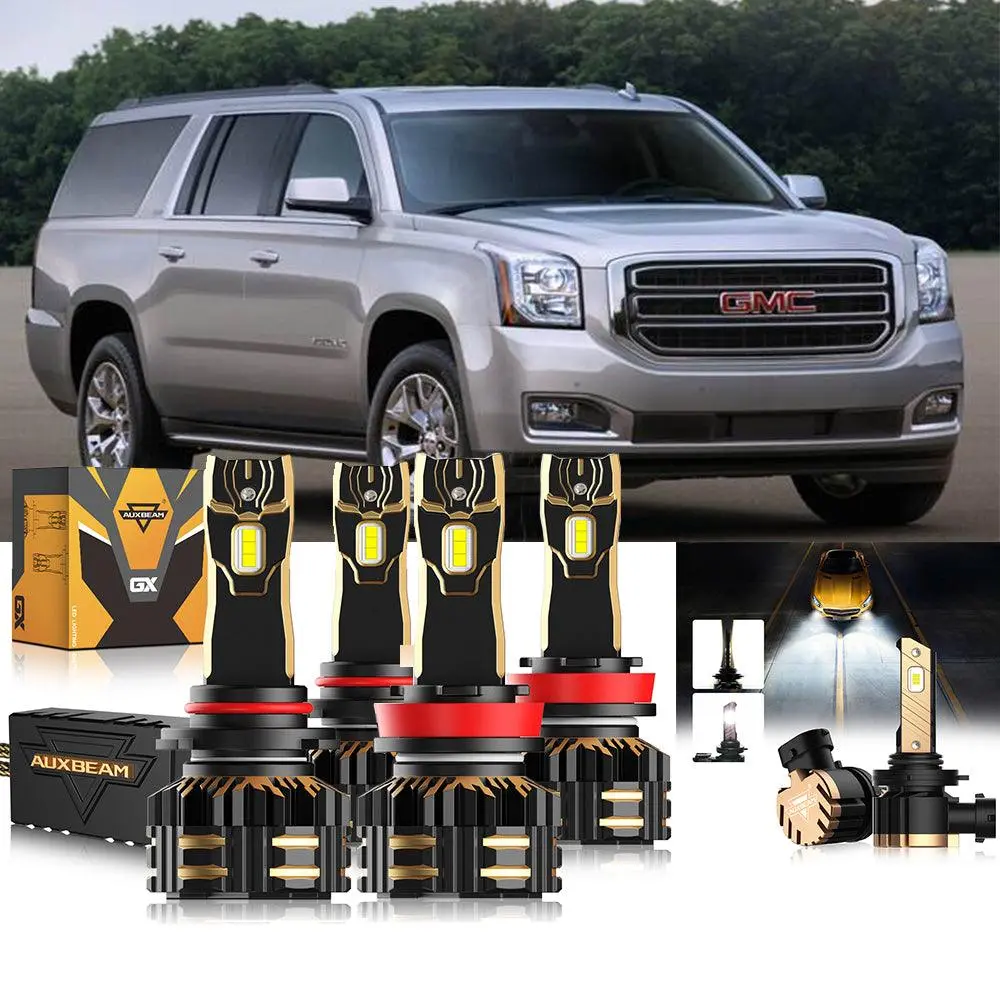 For 2017-2018 Gmc Yukon Xl Halogen 9005 H11 Led Headlight Bulbs Bundle 1