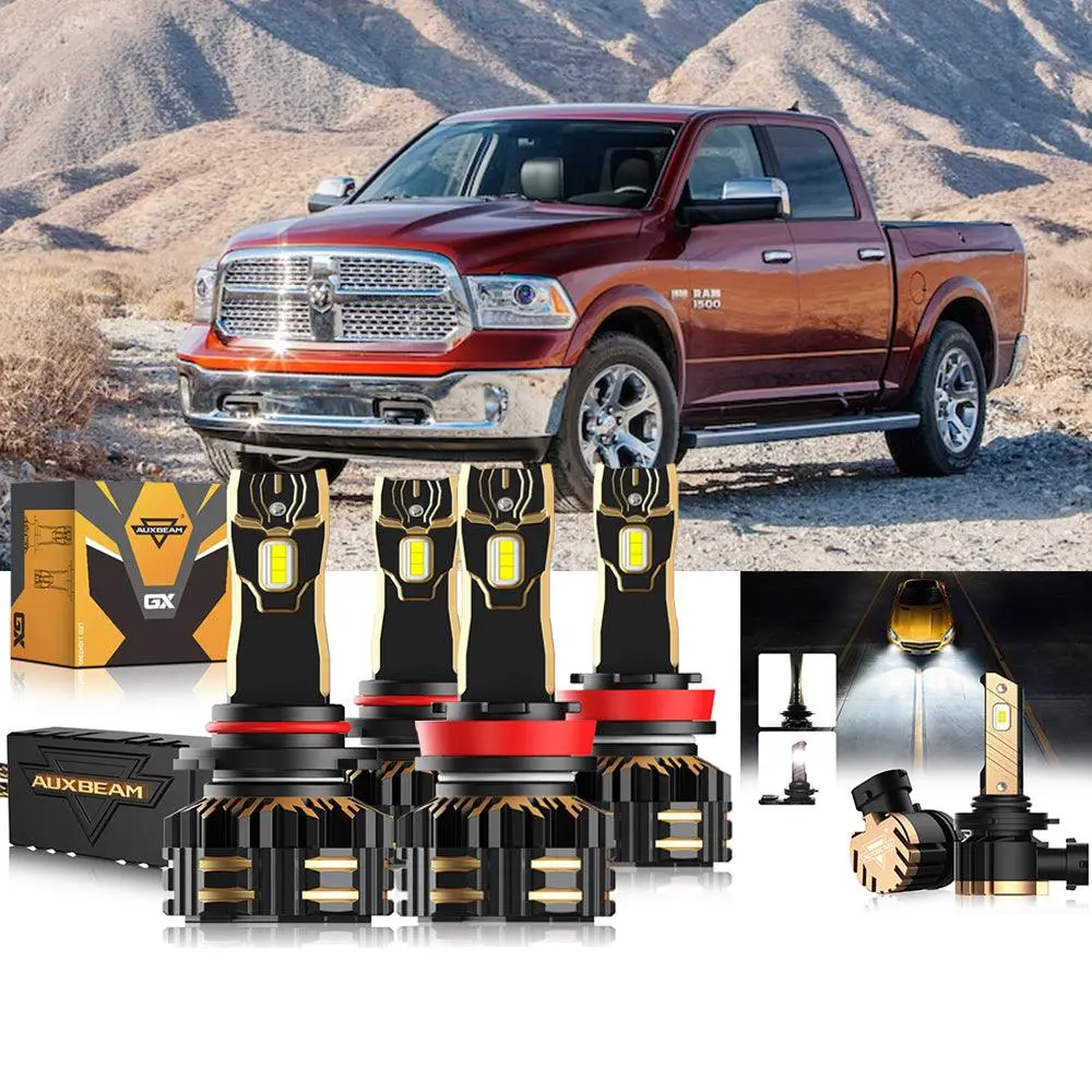 For 2013 Ram 1500 (Without Projector-Type Headlamps) 9005 H11 Led Headlight Bulbs Bundle 1