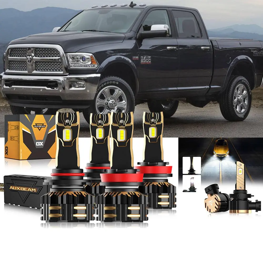 For 2016-2017 Ram 2500 (Without Projector-Type Headlights) 9005 H11 Led Headlights Bulbs Bundle 1