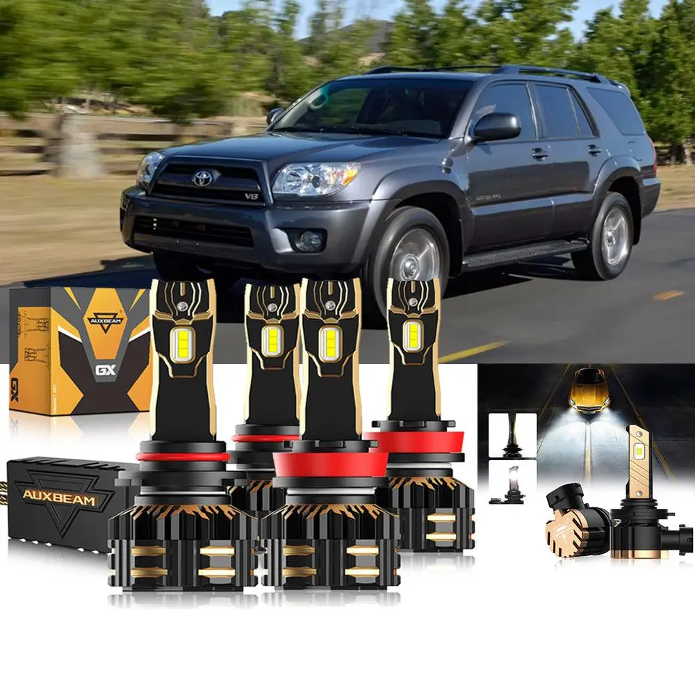 For 2006-2009 Toyota 4Runner 9005 H11 Led Headlight Bulbs Bundle 1