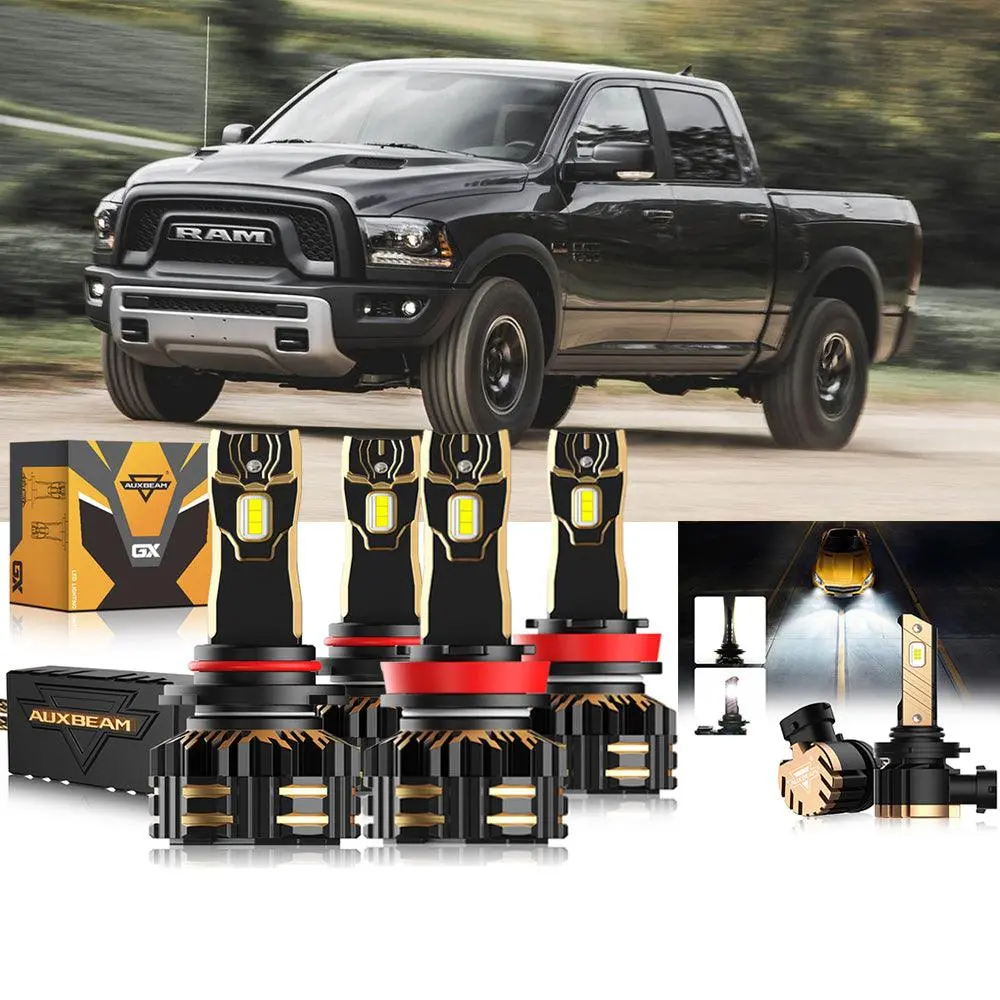 For 2015  Ram 1500 (Without Projector-Type Headlights) 9005 H11 Led Headlight Bulbs Bundle 1