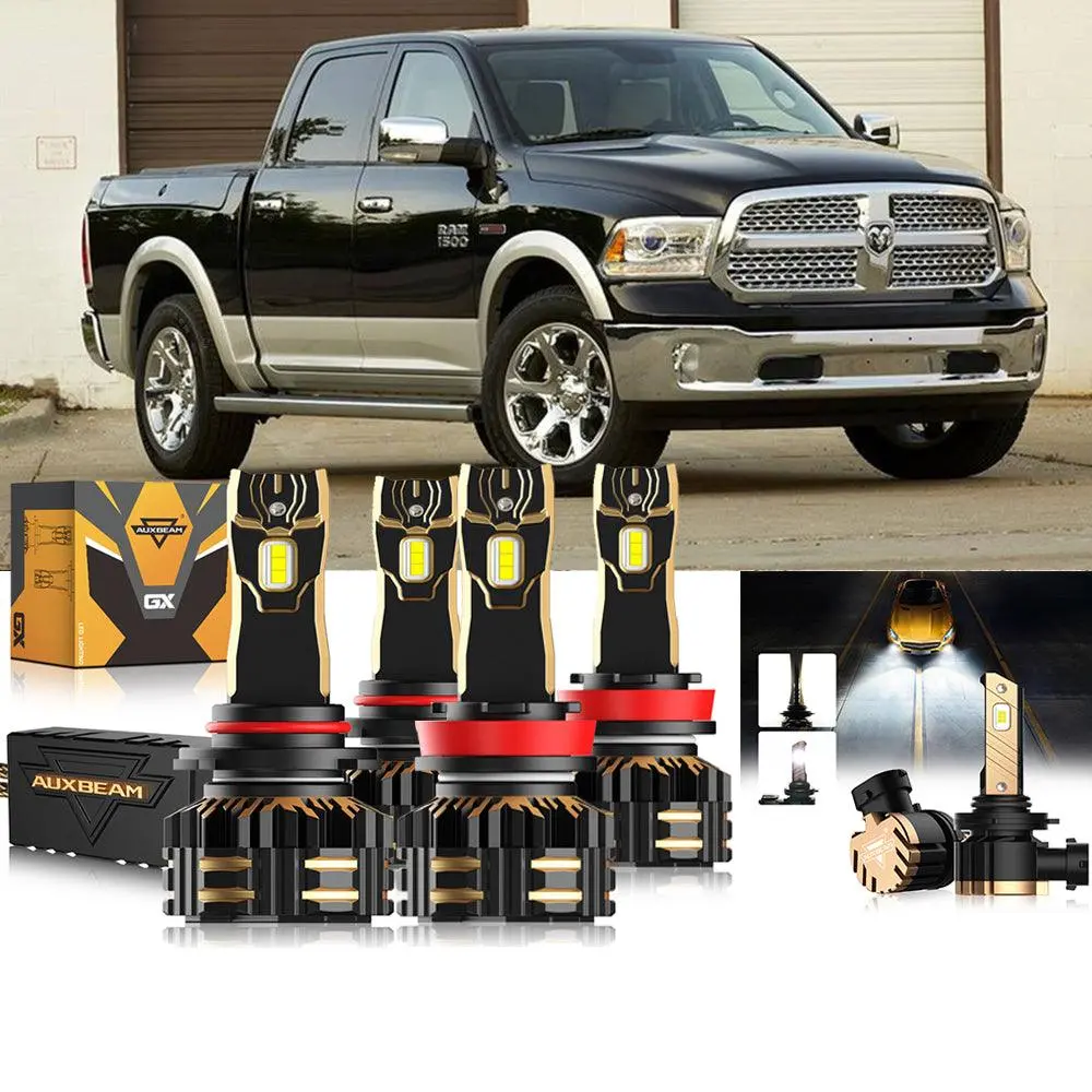 For 2014 Ram 1500 (Without Projector-Type Headlights) 9005 H11 Led Headlight Bulbs Bundle 12