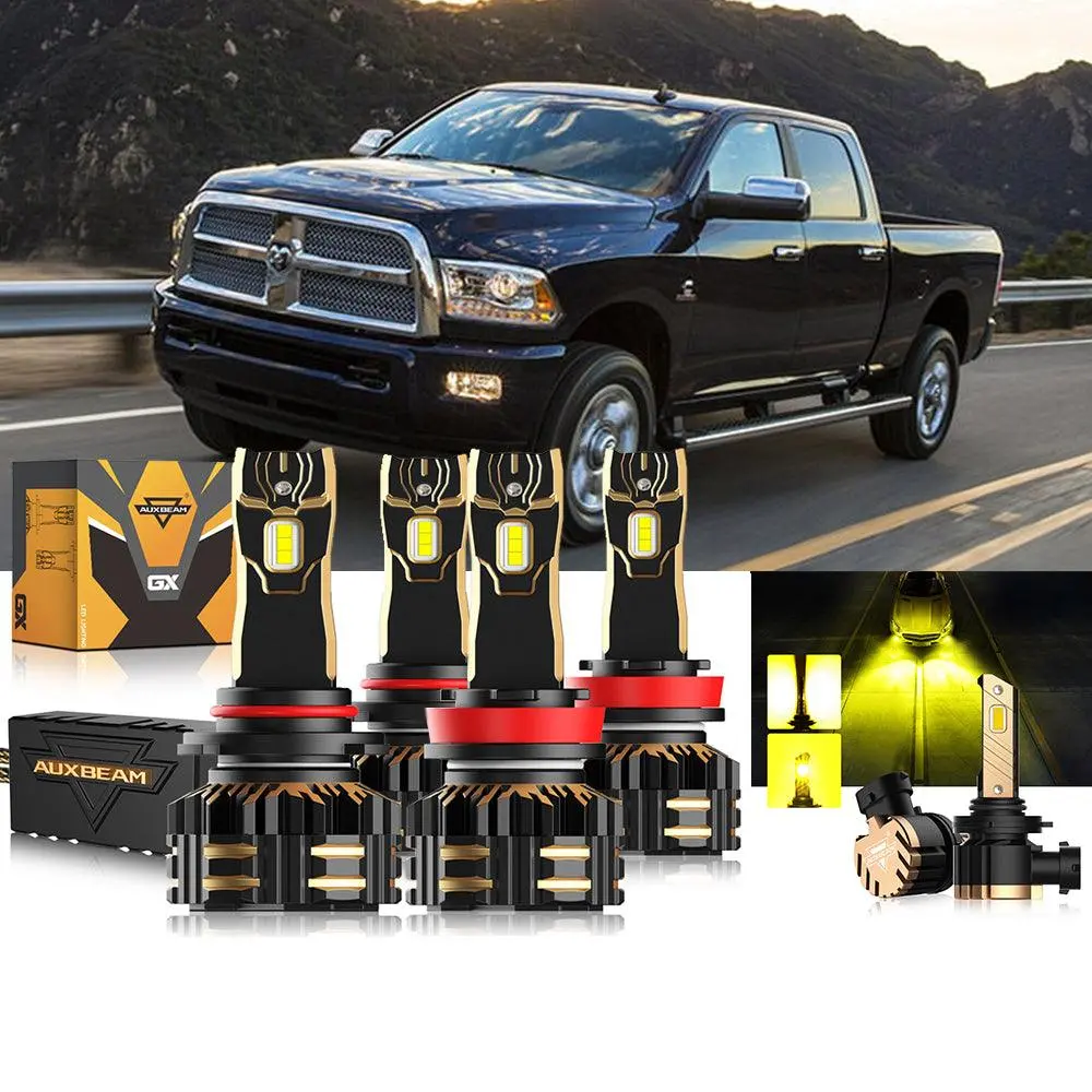 For 2013-2015 Ram 2500 (Without Projector-Type Headlights) 9005 H11 Led Headlight Bulbs Bundle 12