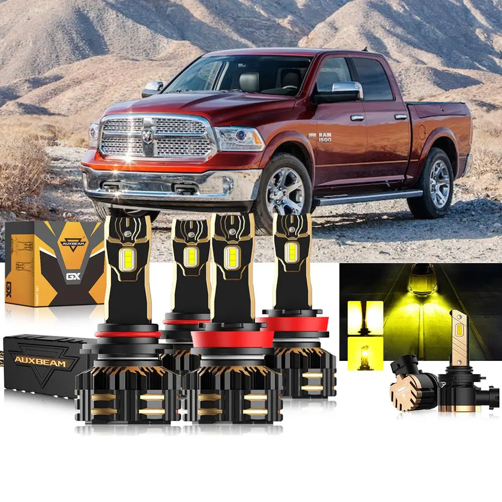 For 2013 Ram 1500 (Without Projector-Type Headlamps) 9005 H11 Led Headlight Bulbs Bundle 11