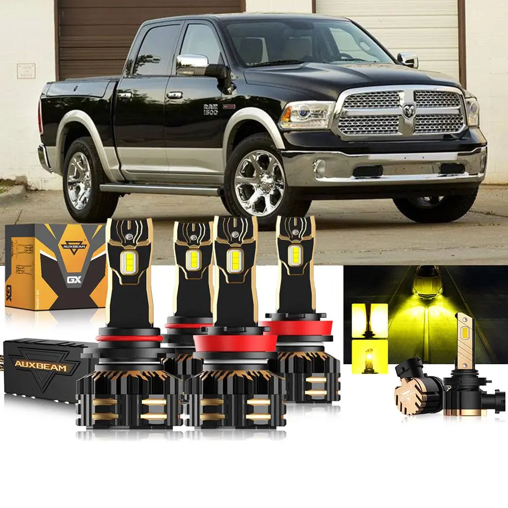 For 2014 Ram 1500 (Without Projector-Type Headlights) 9005 H11 Led Headlight Bulbs Bundle 13