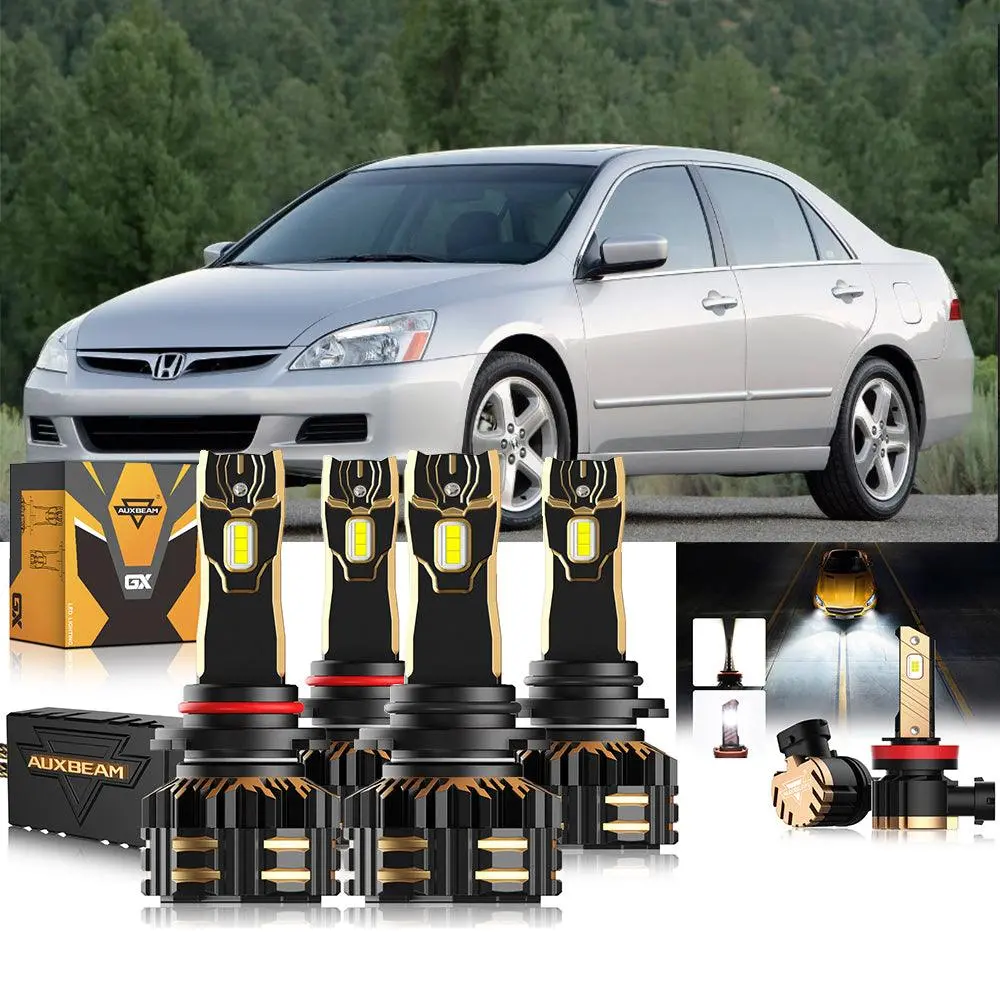 For 2006-2007 Honda Accord 9005 9006 Led Headlight Bulbs Bundle 1