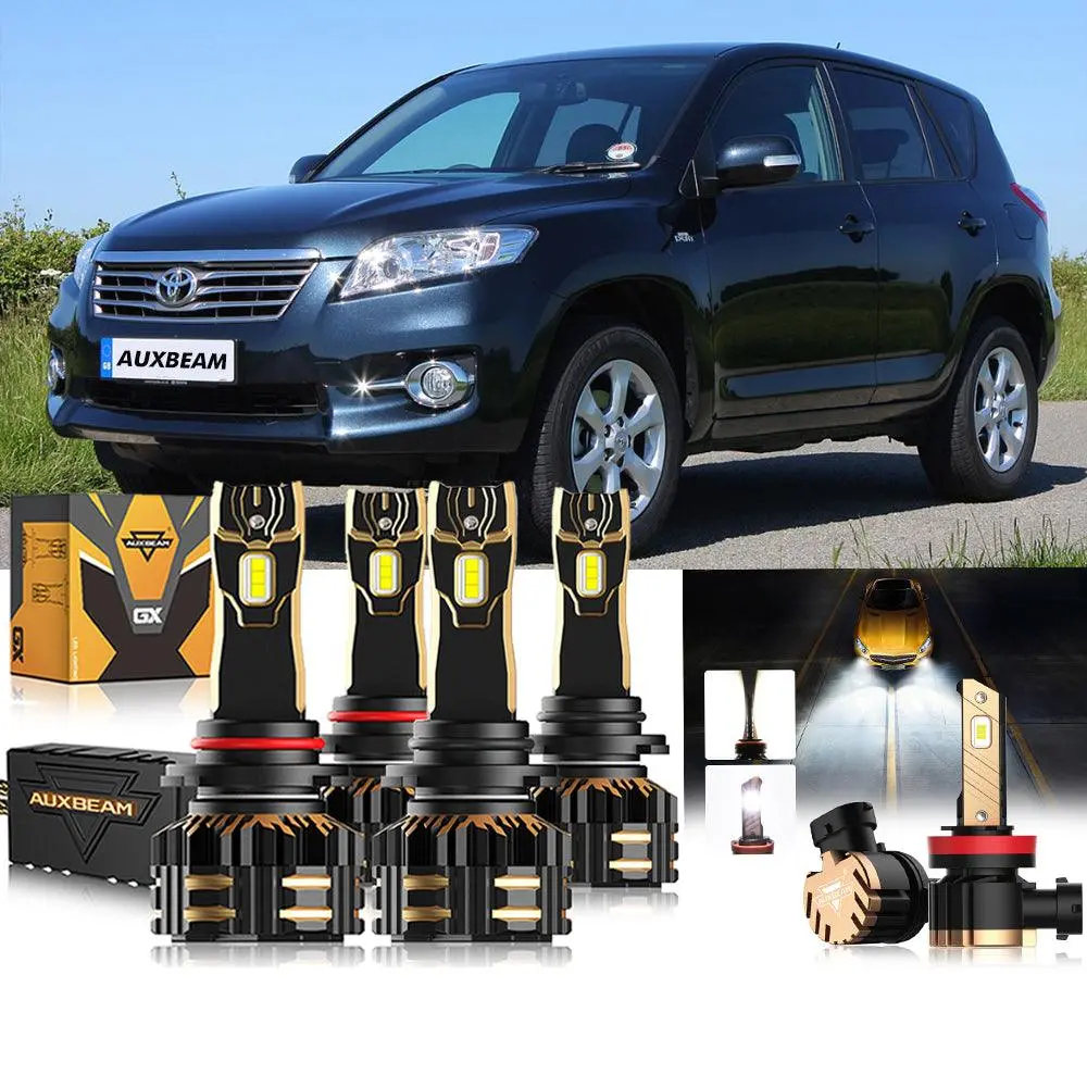 For 2006-2012 Toyota Rav4 9005 9006 Led Headlight Bulbs Bundle 1