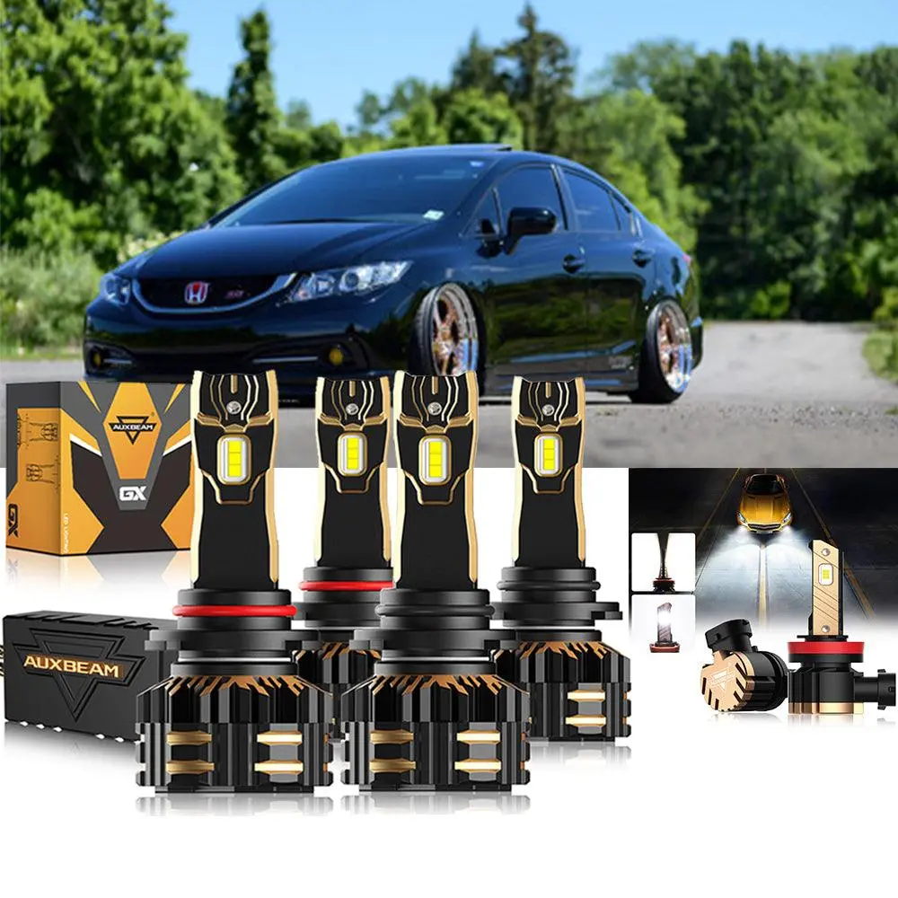 For 2014-2015 Honda Civic 9005 H11 9006 Led Headlight Bulbs Bundle 1