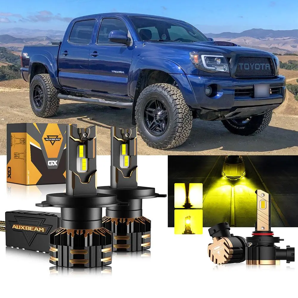 For 2005-2011 Toyota Tacoma H4 Led Headlight Bulbs Bundle 11
