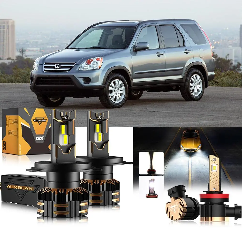 For 2002-2004 Honda Cr-V H4 Led Headlight Bulbs 1