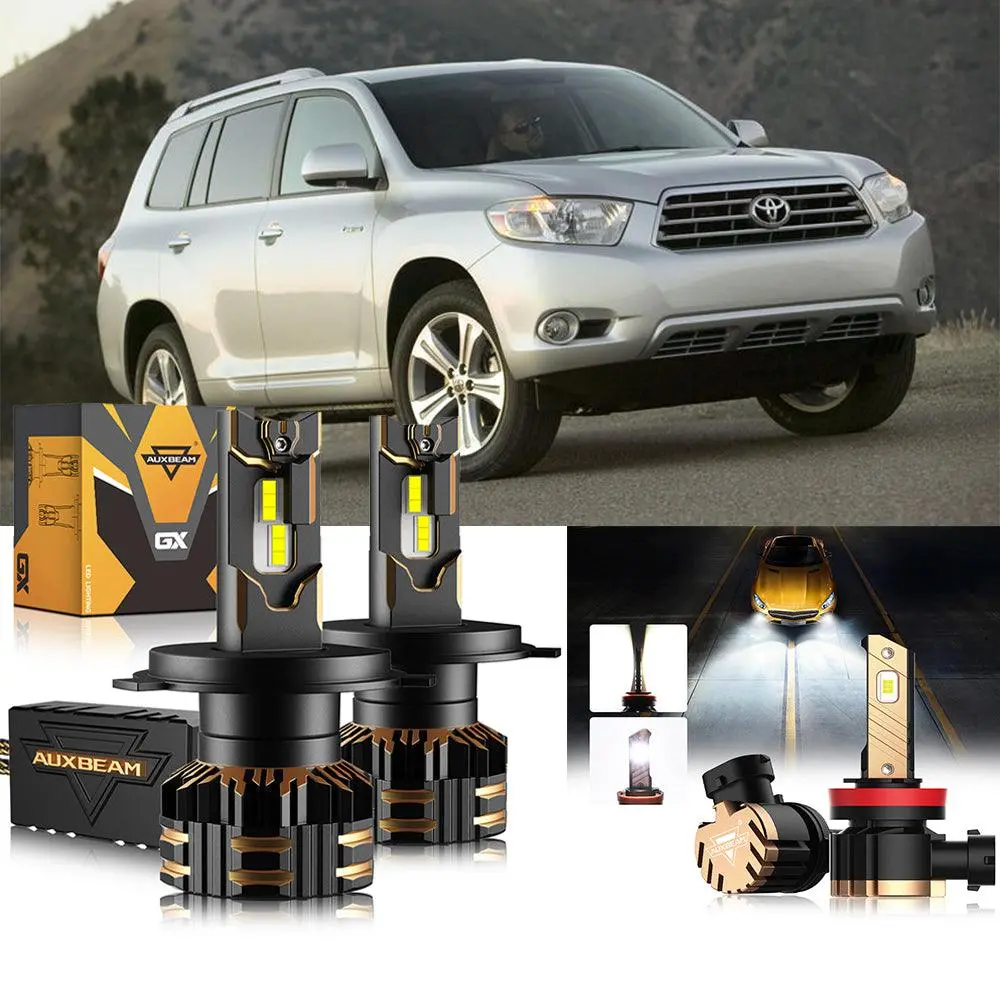 For 2008-2010 Toyota Highlander H4 Led Headlight Bulbs 1