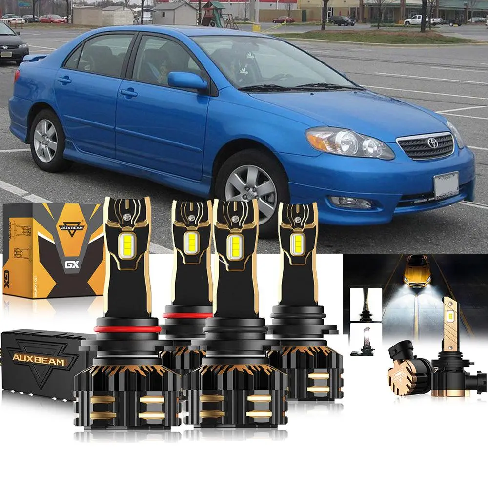 For 2005-2008 Toyota Corolla 9005 9006 Led Headlight Bulbs Bundle 1