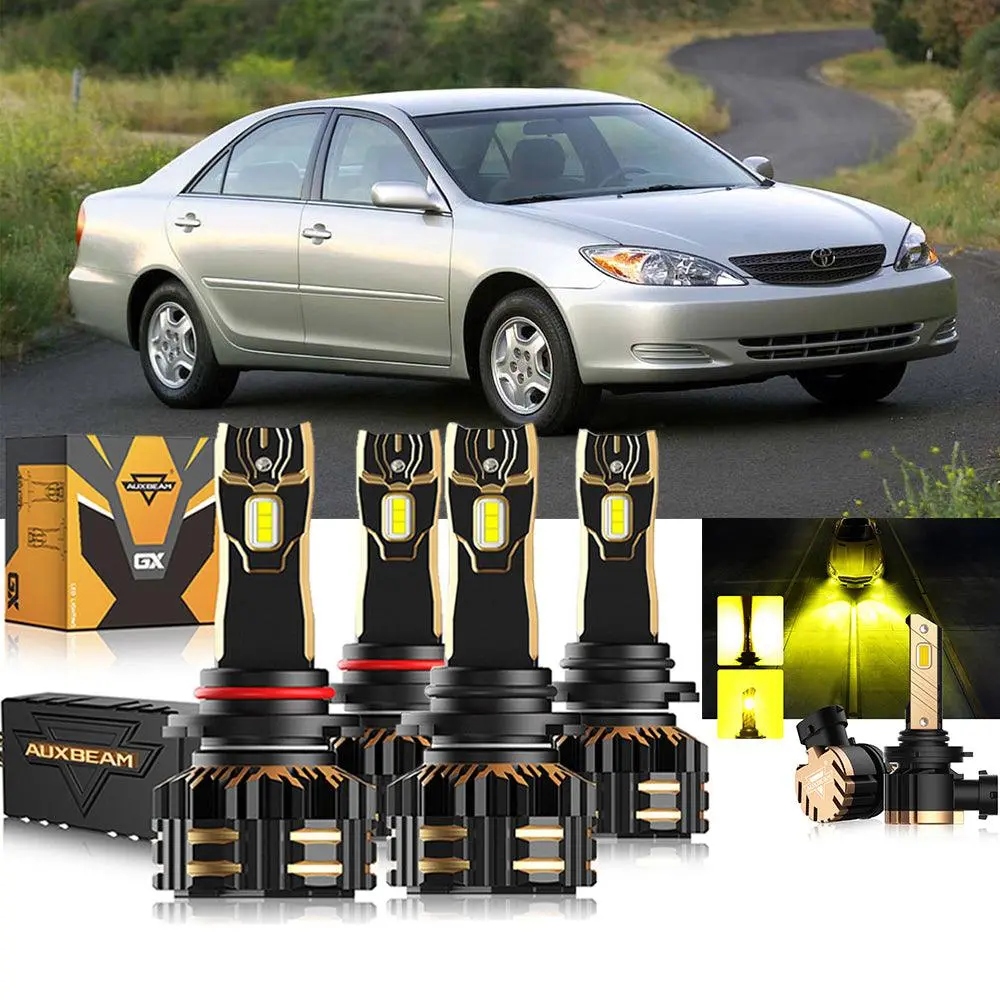 For 2002-2006 Toyota Camry 9005 9006 Led Headlight Bulbs Bundle 11