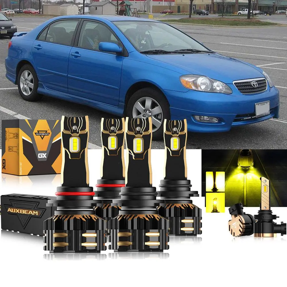 For 2005-2008 Toyota Corolla 9005 9006 Led Headlight Bulbs Bundle 10