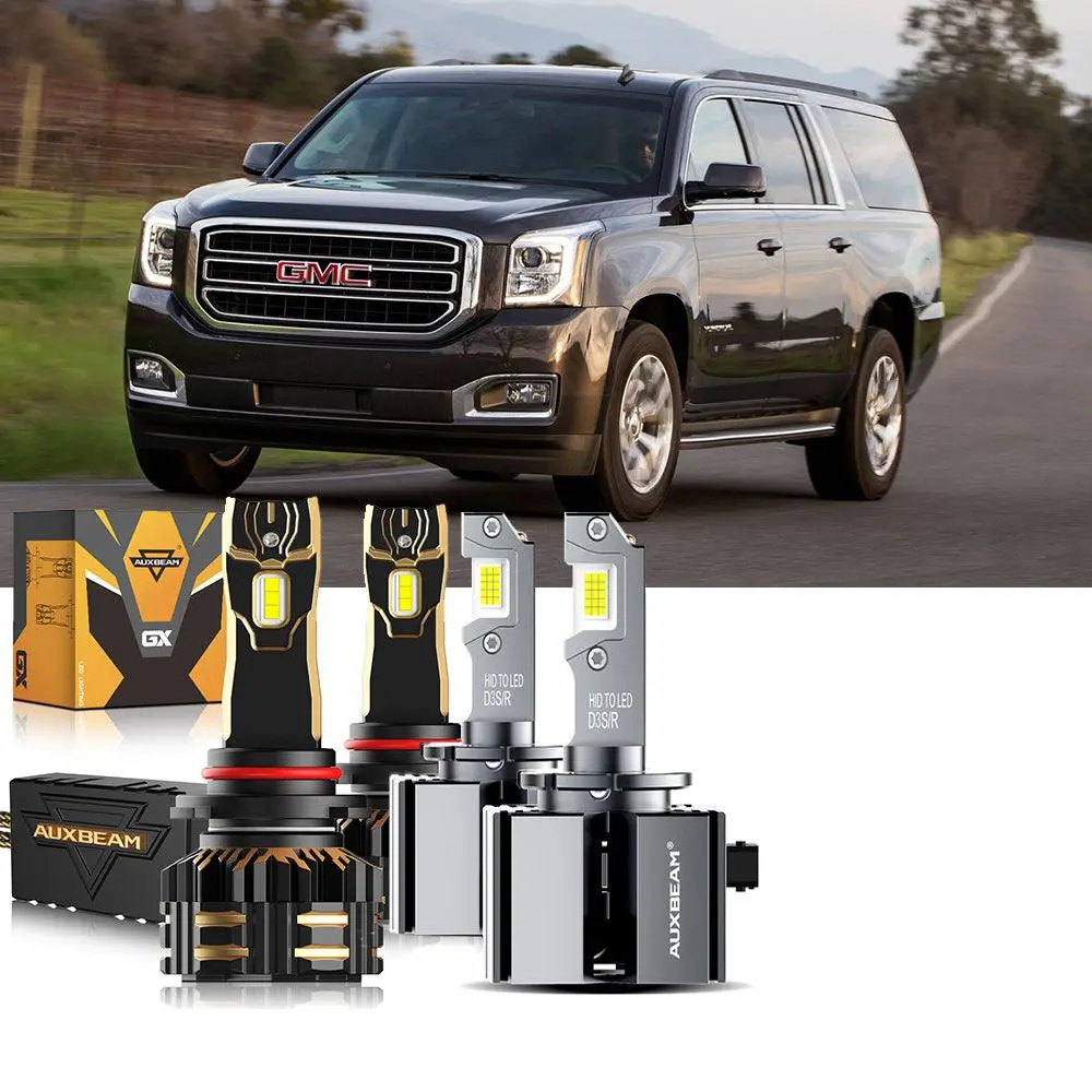 For 2017-2018 Gmc Yukon Xl Hid 9005 D3s Led Headlight Bulbs Bundle 3
