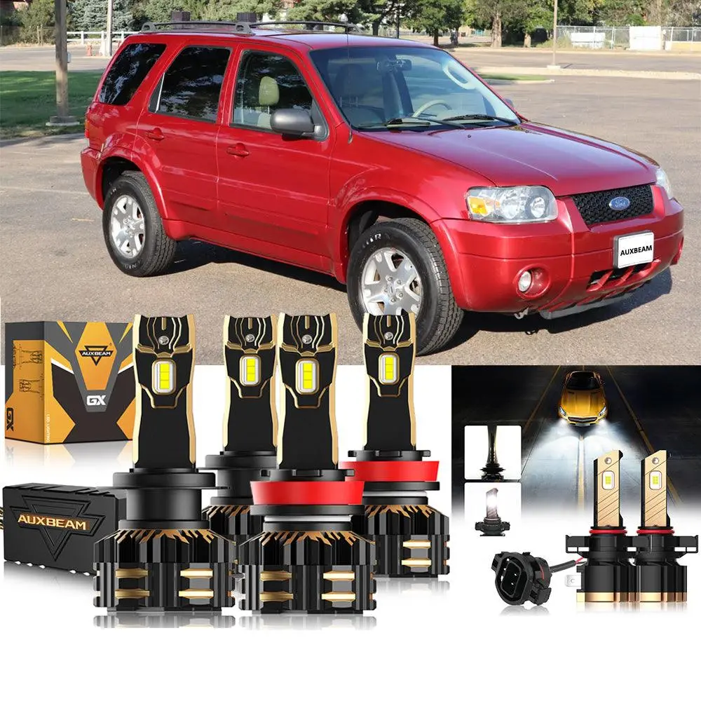 For 2007 Ford Escape H4 Led Headlight Bulbs Bundle 2