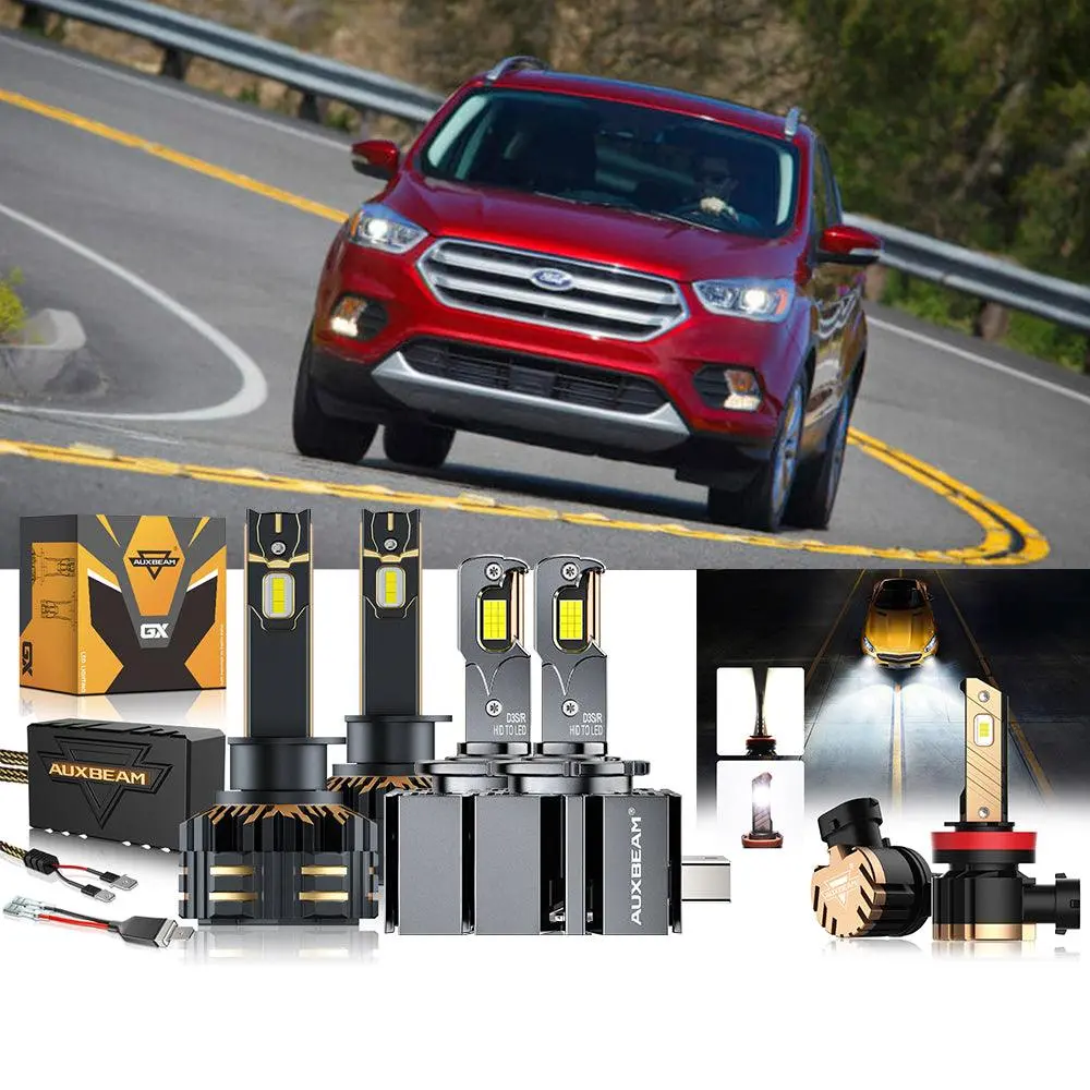 For 2018-2019 Ford Escape H1 D3s Led Headlight Bulbs Bundle 1