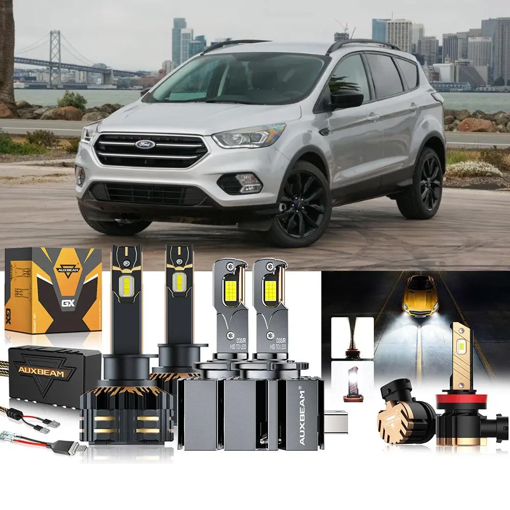 For 2017 Ford Escape H1 D3s Led Headlight Bulbs Bundle 1