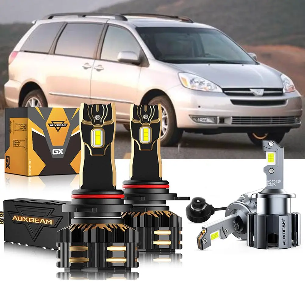 For 2004-2005 Toyota Sienna 9005 D2s Led Headlight Bulbs Bundle 1