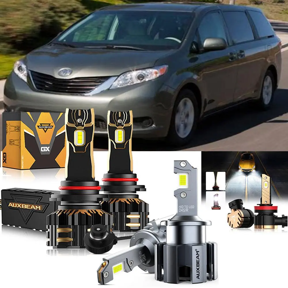 For 2011-2019 Toyota Sienna 9005 D4s Led Headlight Bulbs Bundle 1