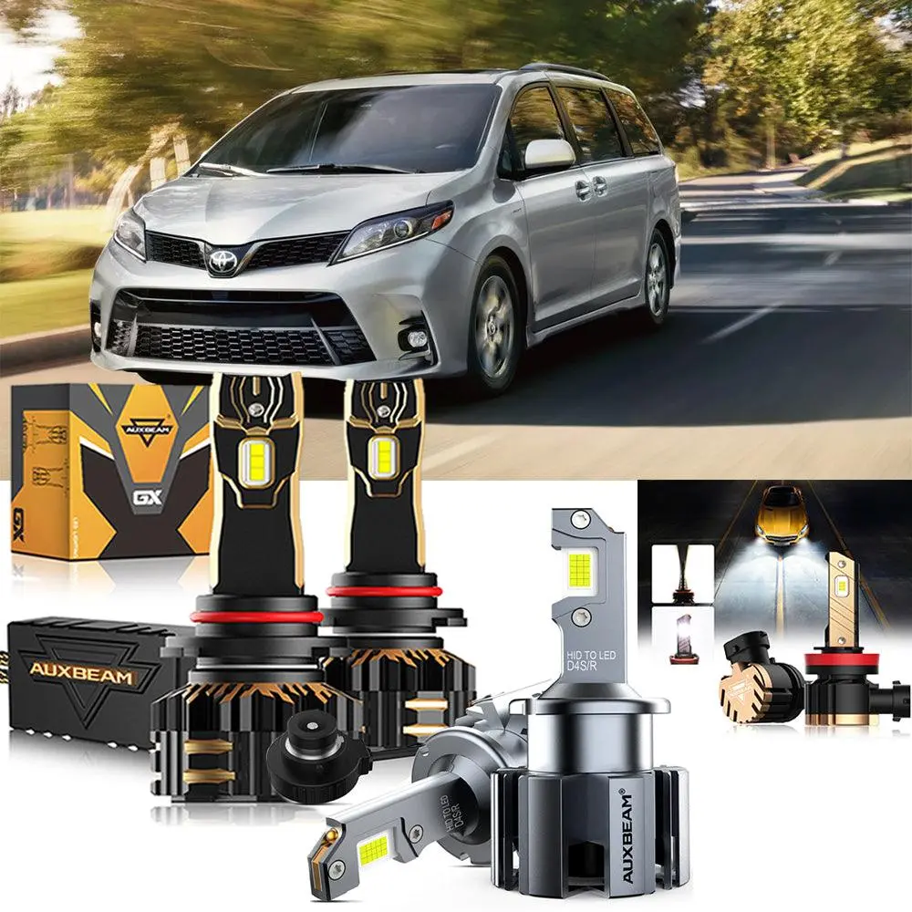 For 2020 Toyota Sienna 9005 D4s Led Headlight Bulbs Bundle 1