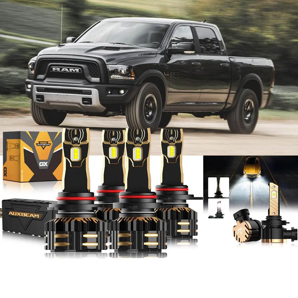For 2015  Ram 1500 (With Projector-Type Headlights) 9005 9012 Led Headlight Bulbs Bundle 1