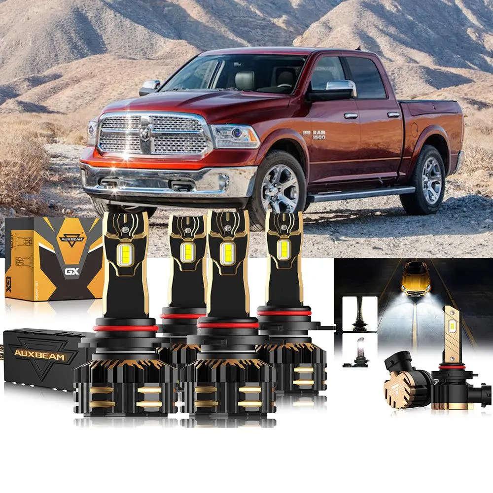 For 2013 Ram 1500 (With Projector-Type Headlamps) 9005 9012 Led Headlight Bulbs Bundle 13
